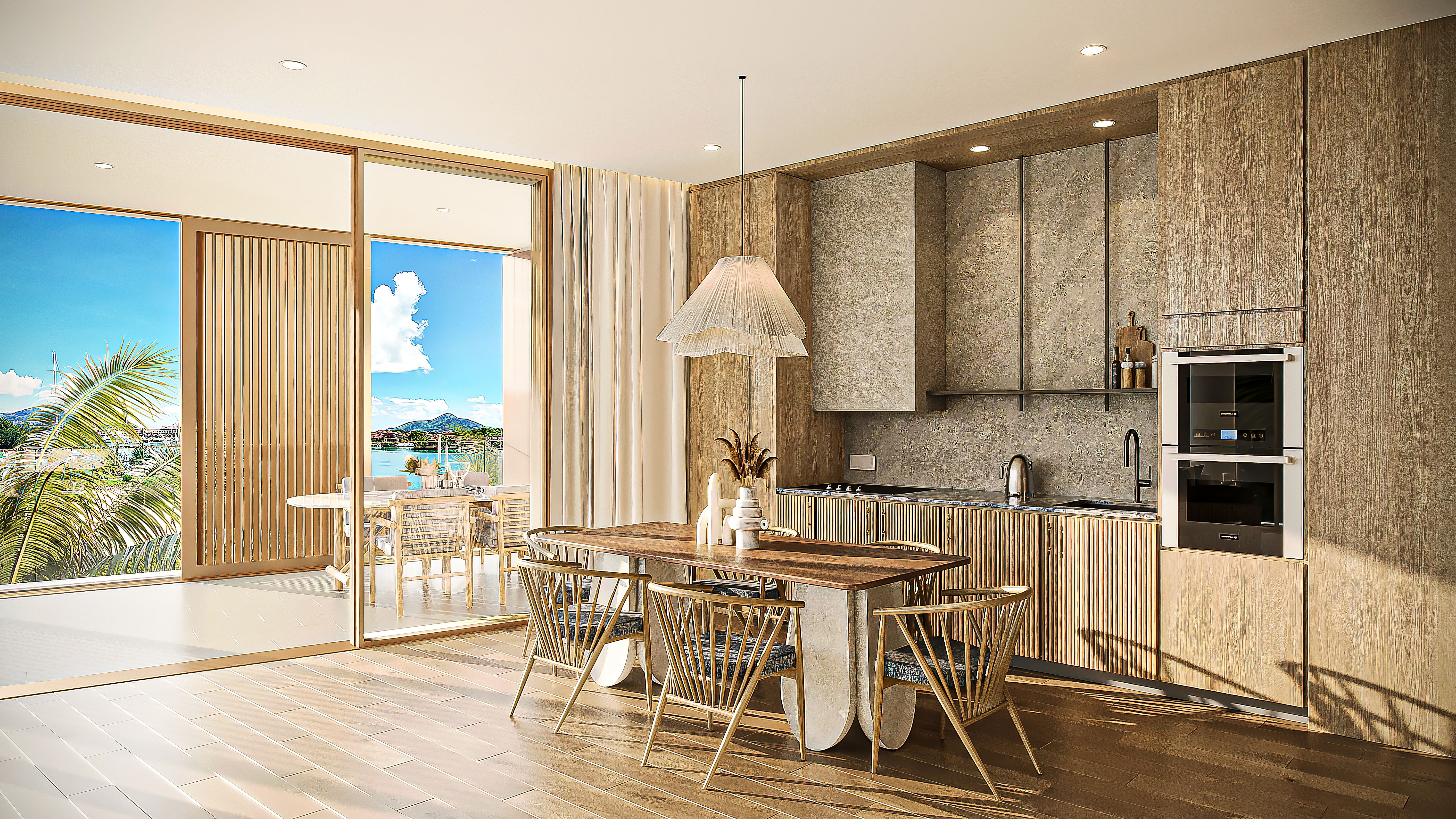 Unit 201 dining & kitchen